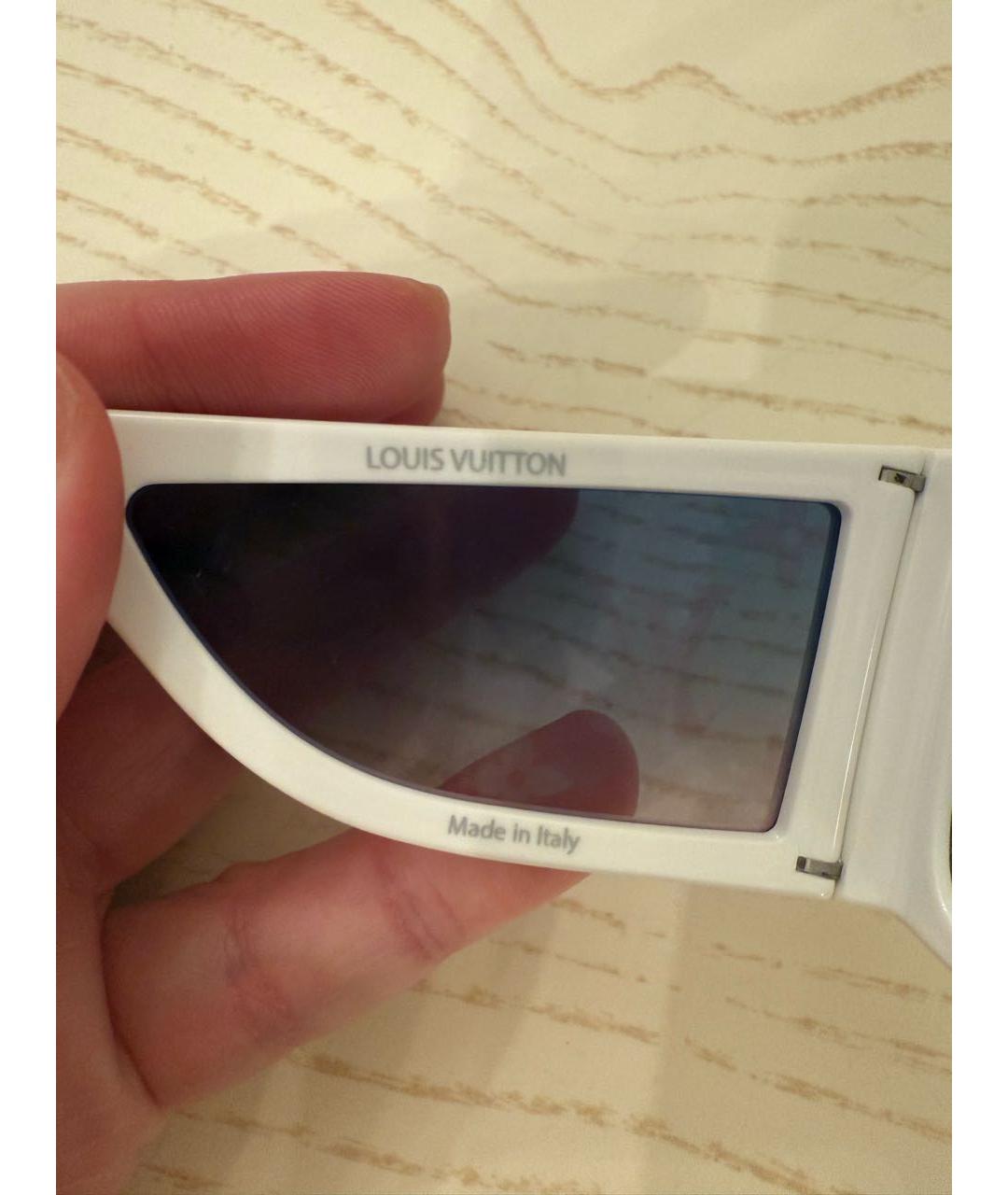 LOUIS VUITTON Белые пластиковые солнцезащитные очки, фото 5