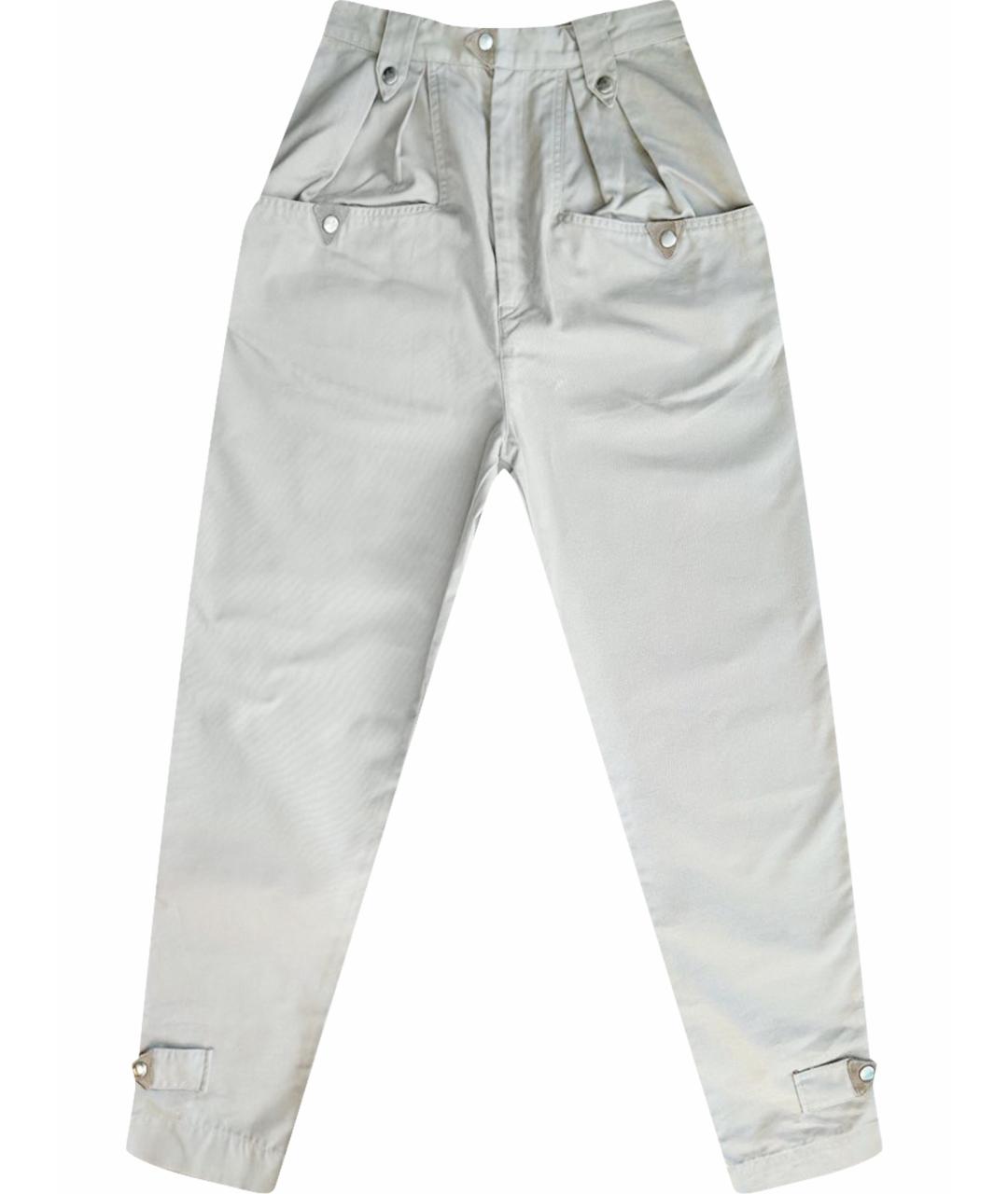 ISABEL MARANT Бежевые хлопковые брюки широкие, фото 1