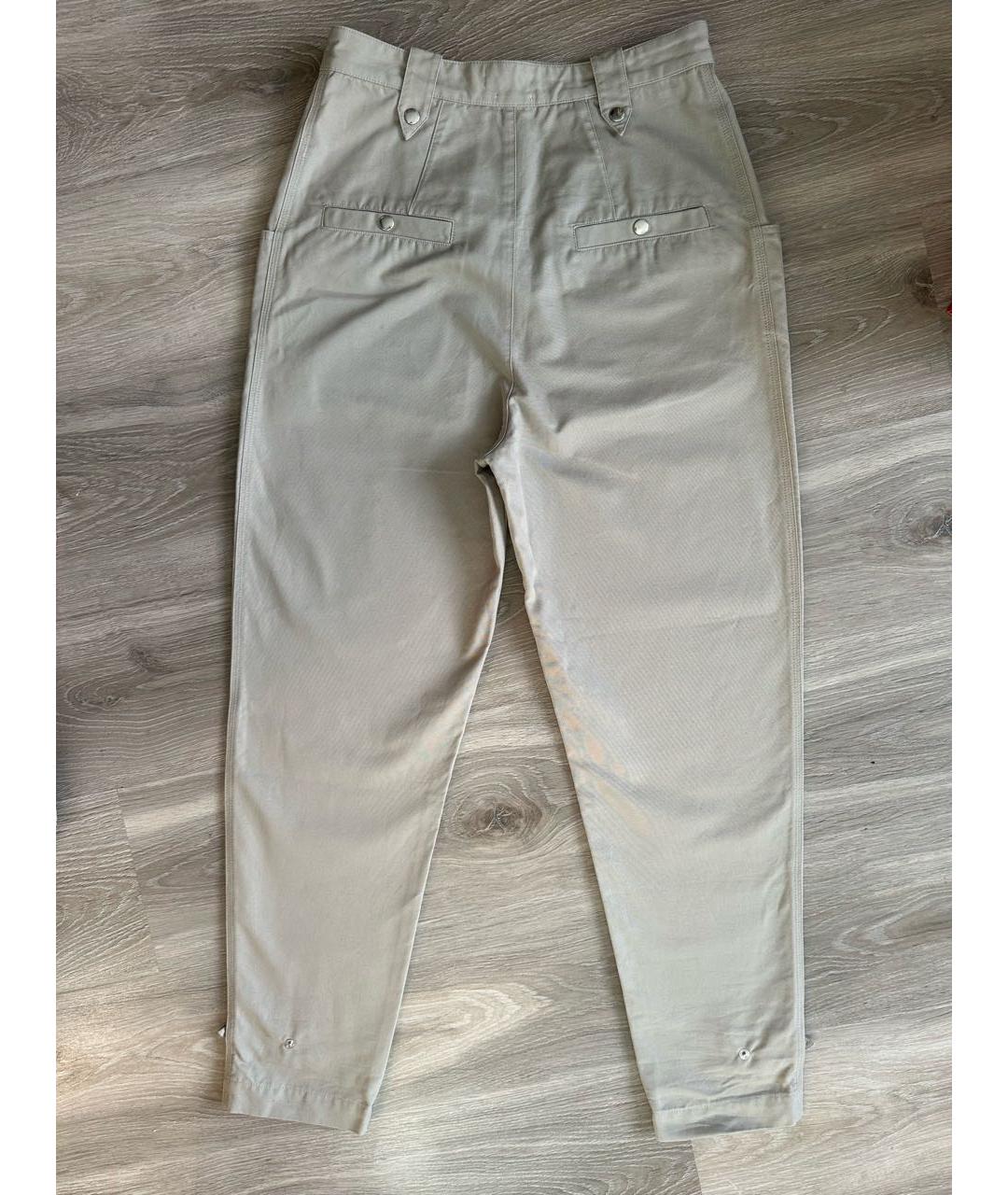 ISABEL MARANT Бежевые хлопковые брюки широкие, фото 2