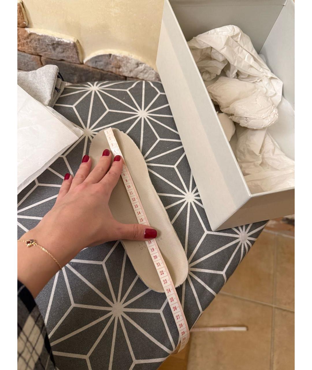 BRUNELLO CUCINELLI Бежевые кожаные кроссовки, фото 3