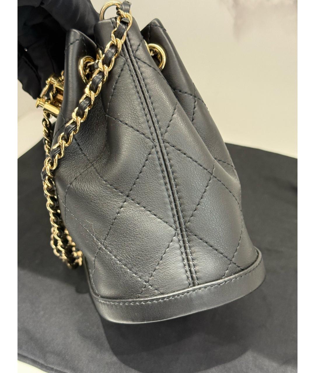 CHANEL Черная кожаная сумка через плечо, фото 3