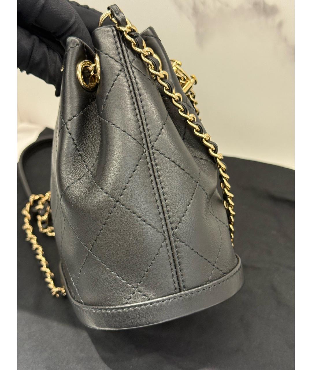 CHANEL Черная кожаная сумка через плечо, фото 4