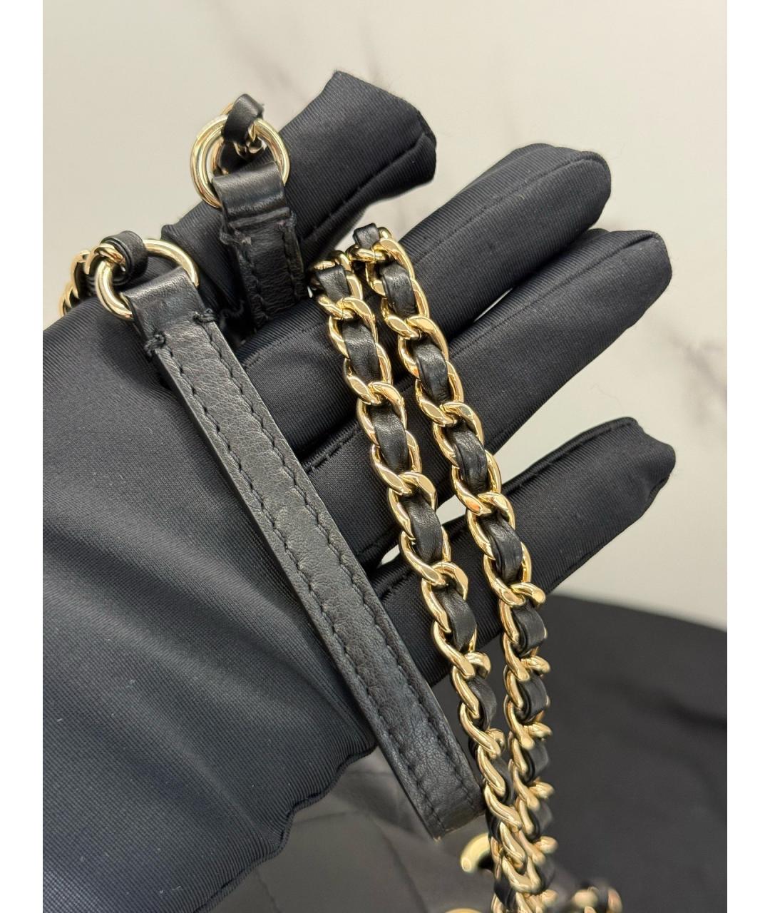 CHANEL Черная кожаная сумка через плечо, фото 8