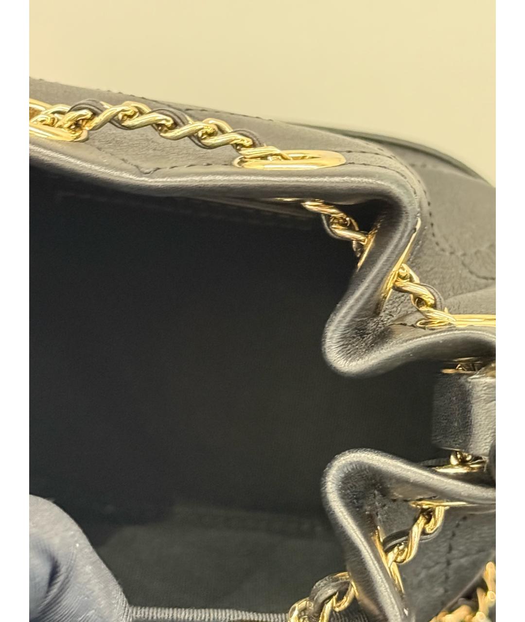 CHANEL Черная кожаная сумка через плечо, фото 7