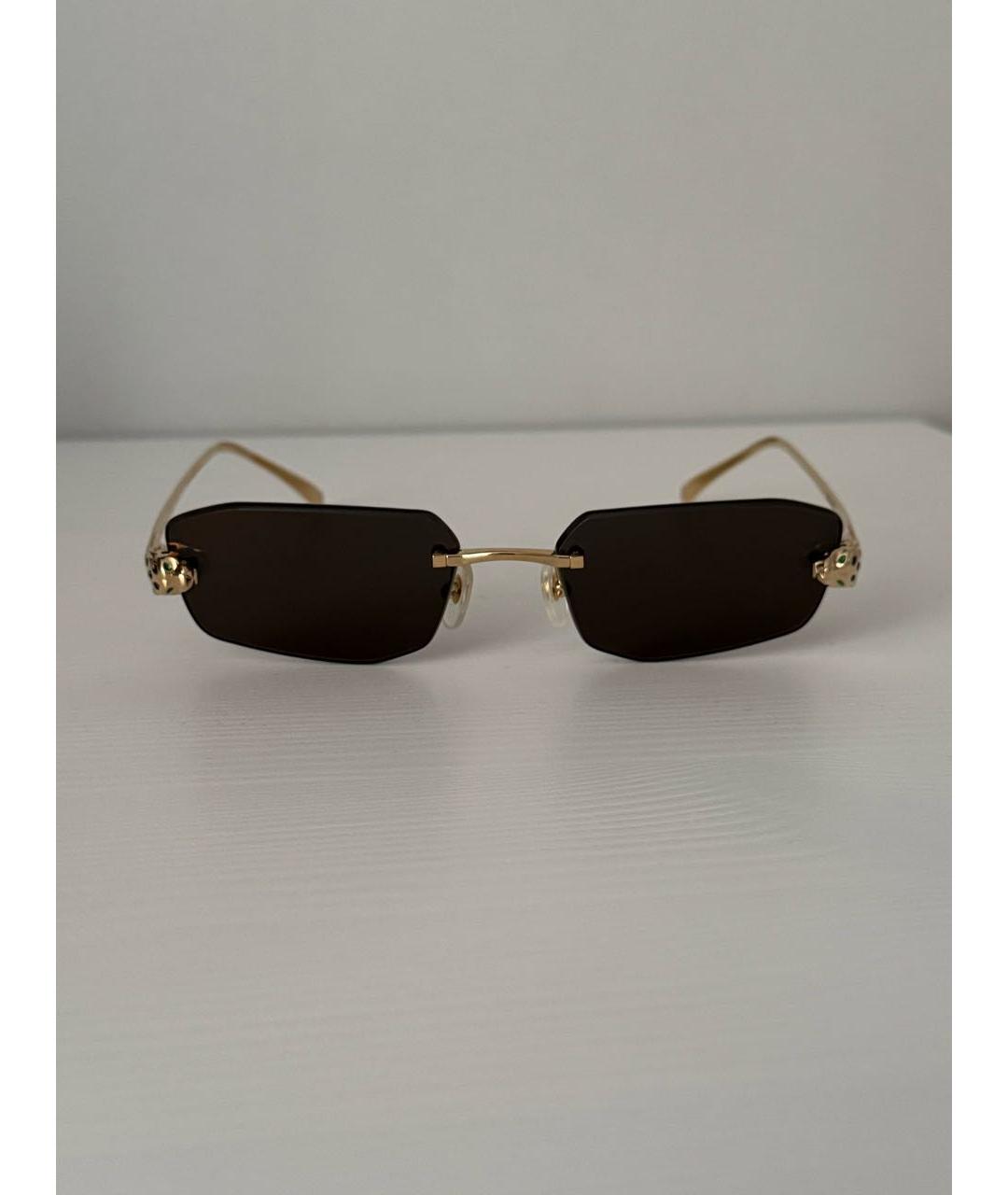 CARTIER Черные металлические солнцезащитные очки, фото 4