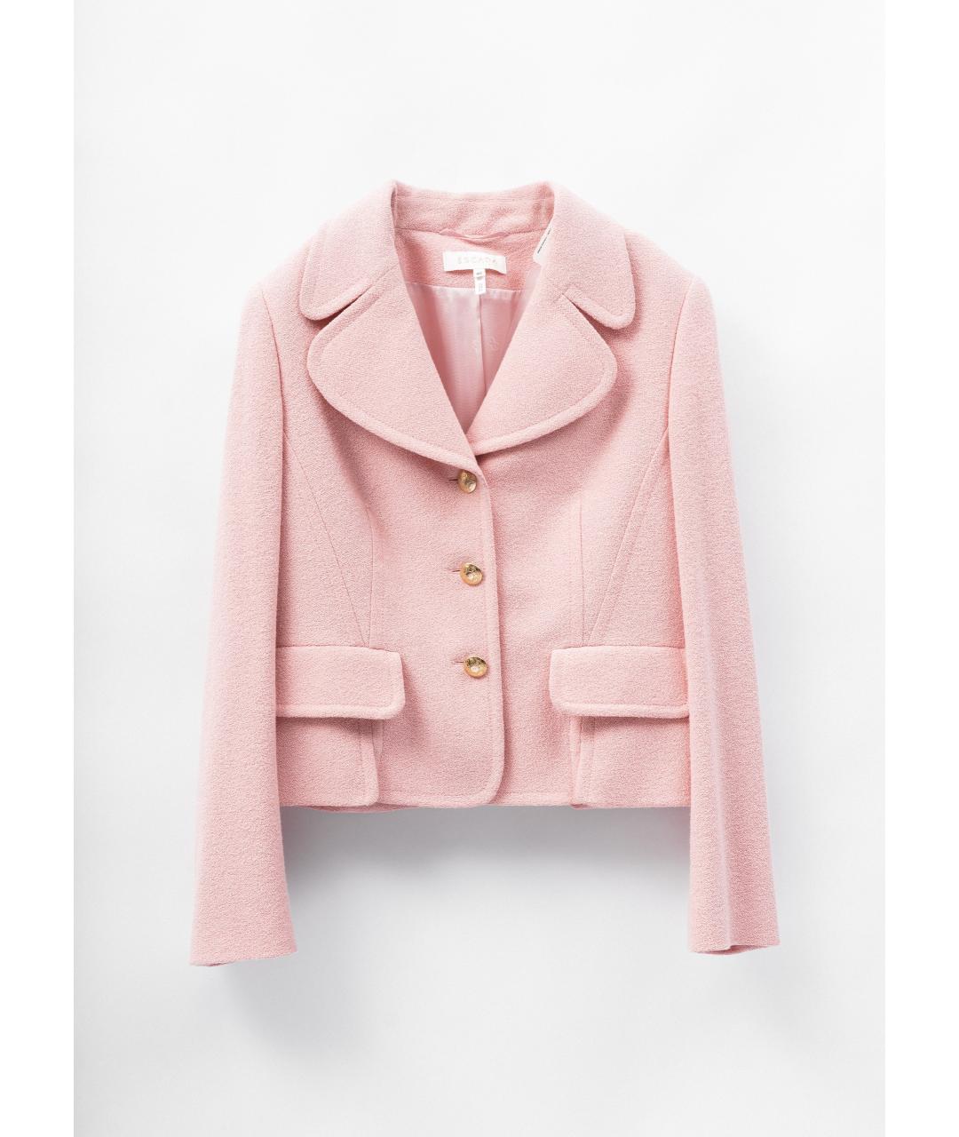 ESCADA Розовый шерстяной жакет/пиджак, фото 7