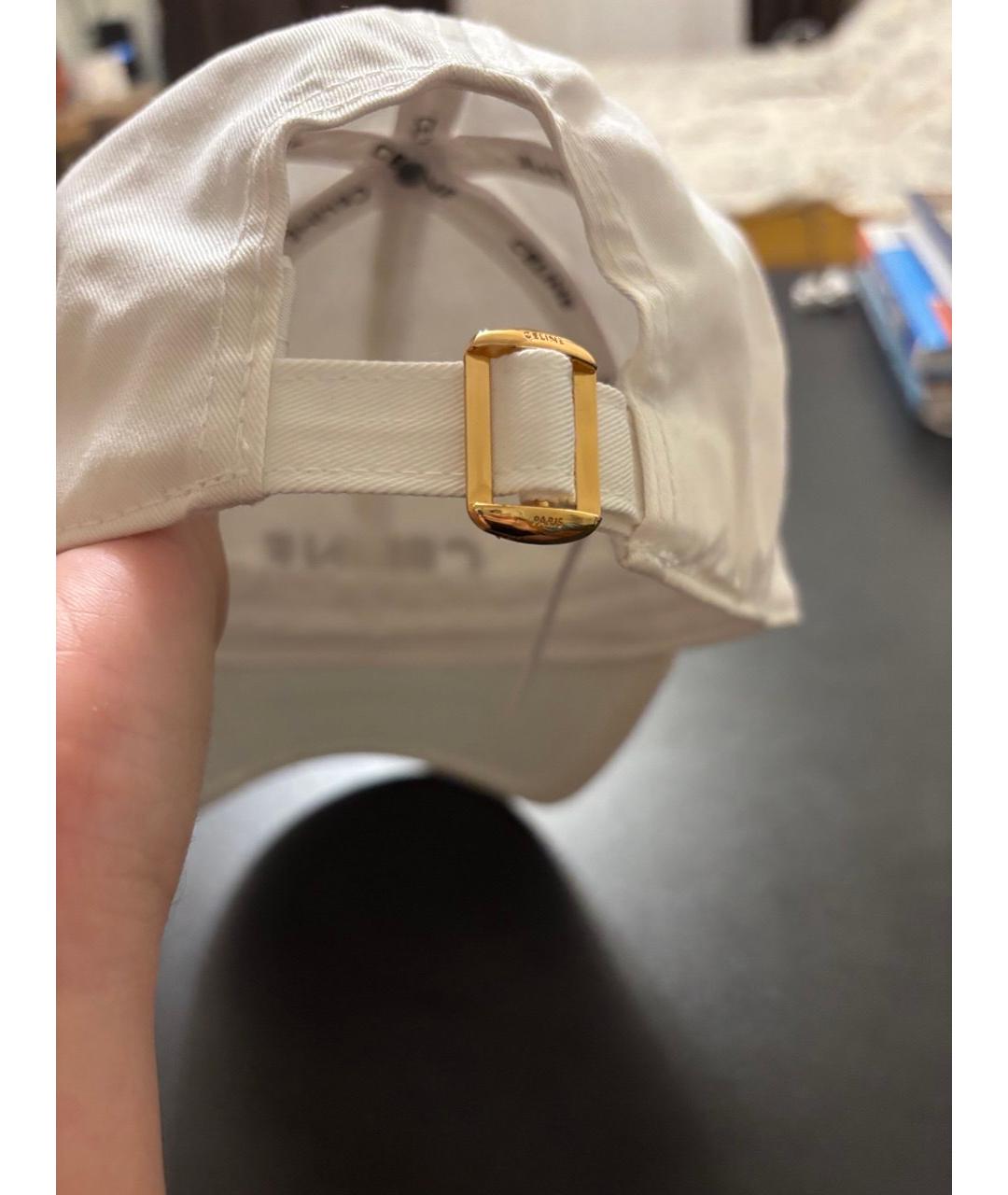 CELINE Белая хлопковая кепка, фото 5
