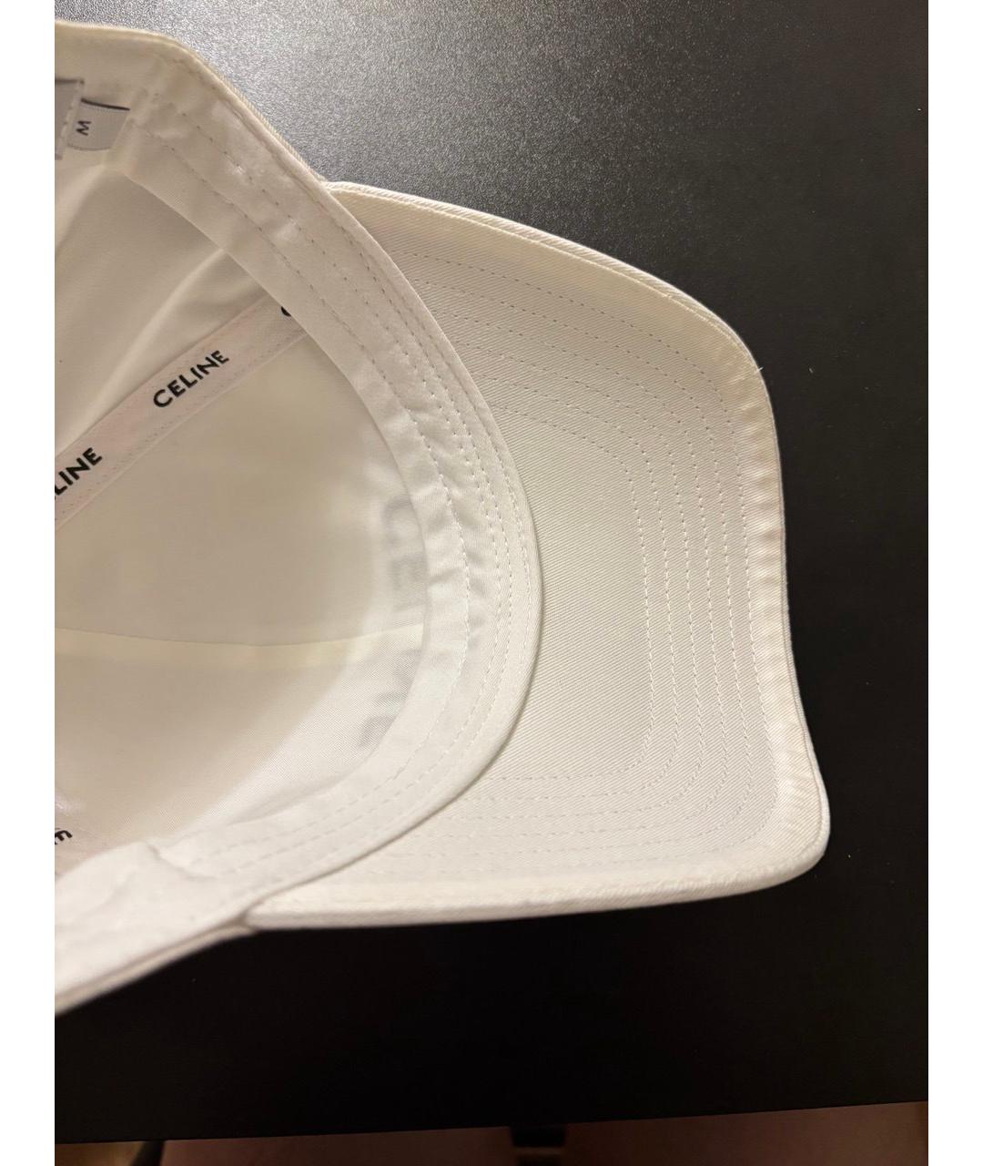 CELINE Белая хлопковая кепка, фото 7