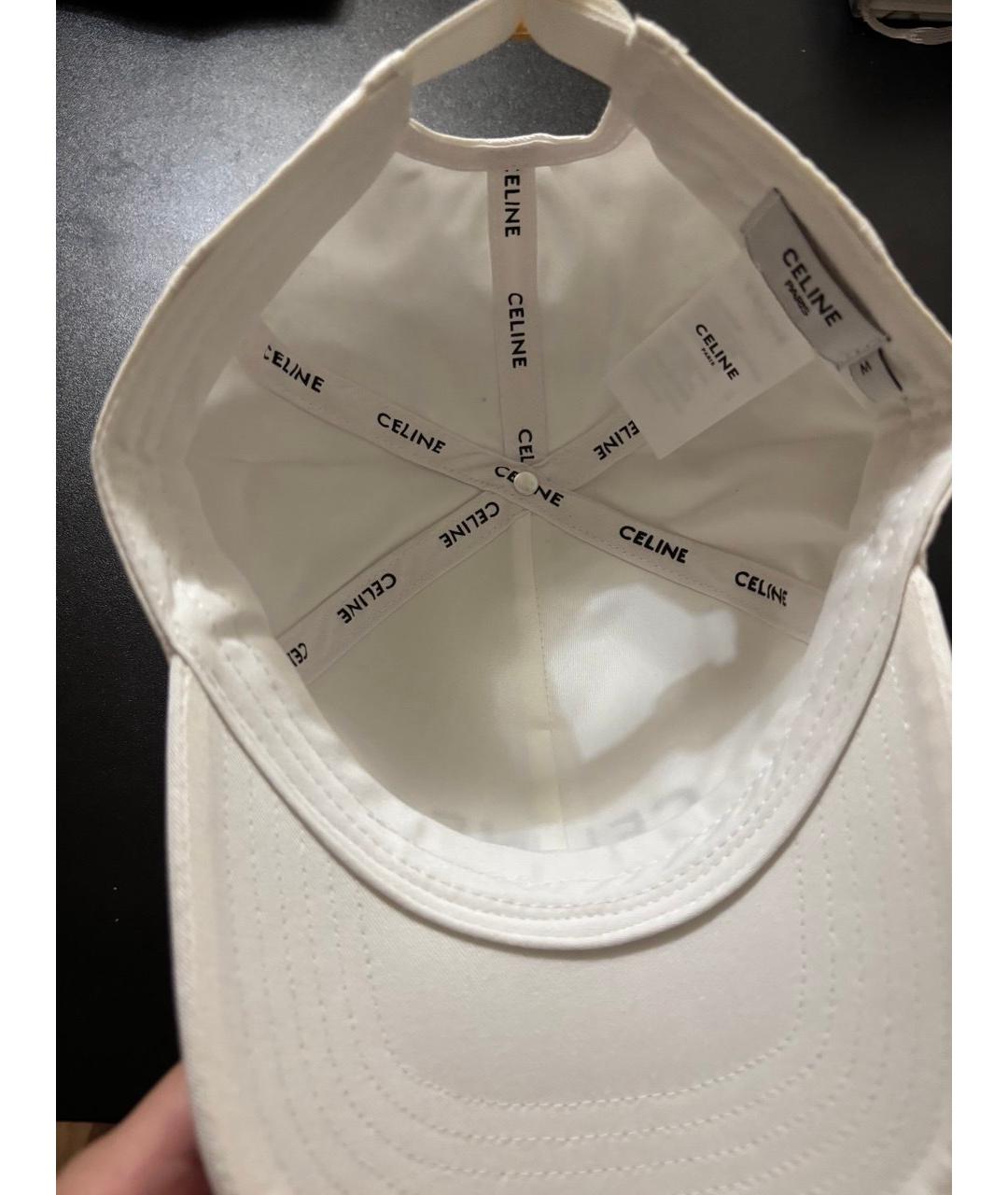 CELINE Белая хлопковая кепка, фото 6