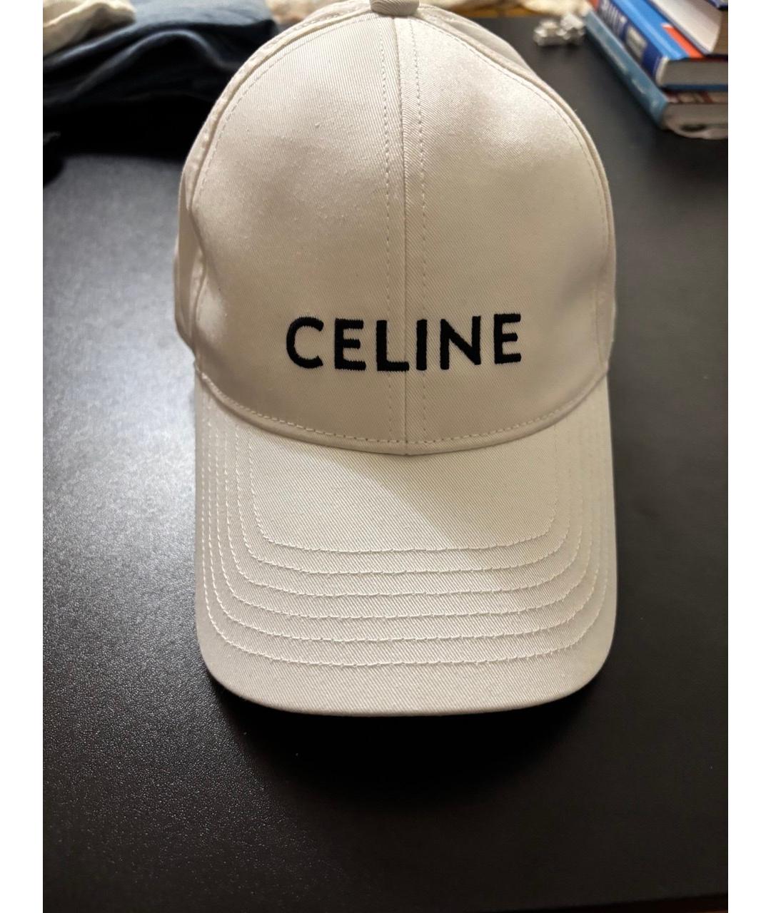 CELINE Белая хлопковая кепка, фото 10