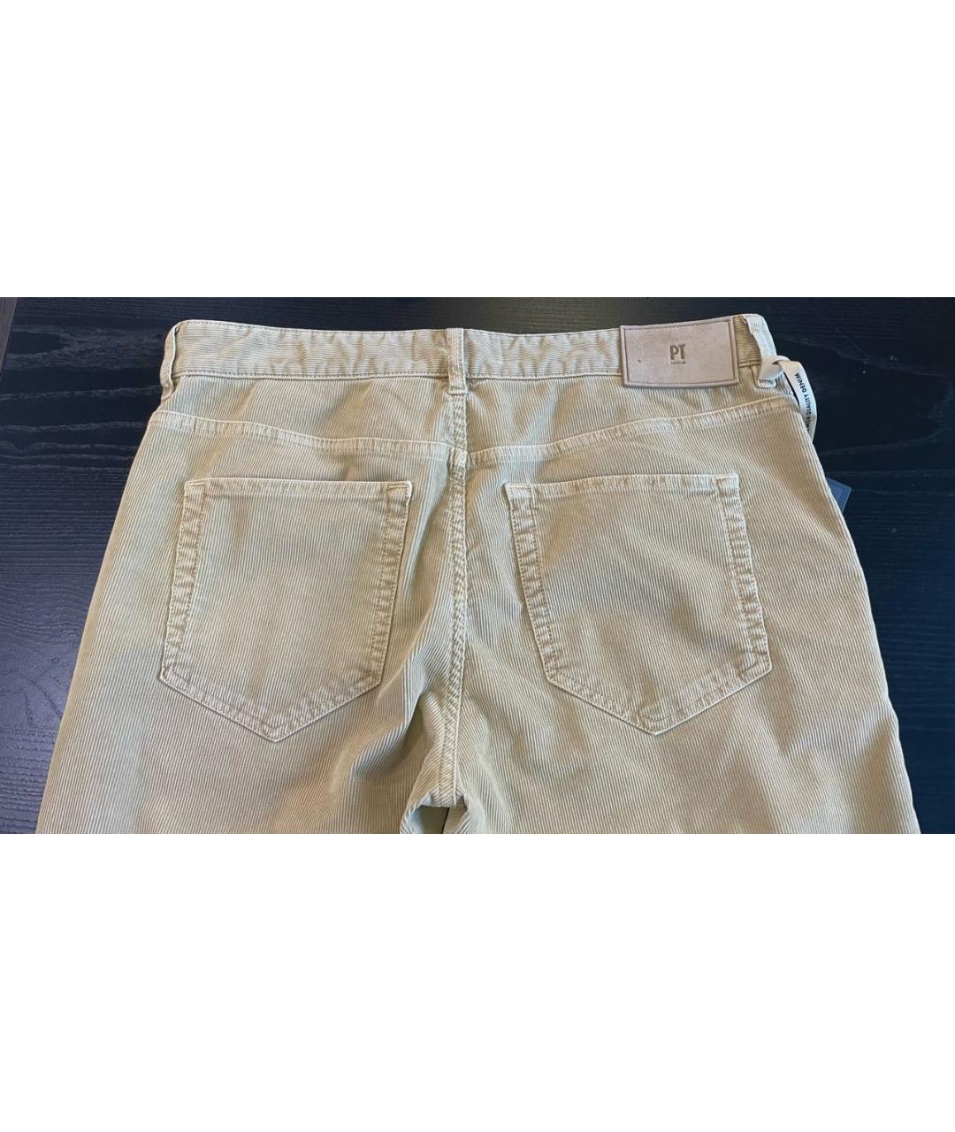 PT TORINO Бежевые хлопковые брюки чинос, фото 4