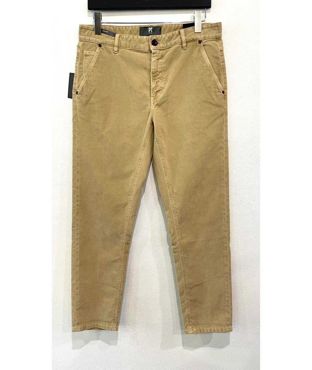 PT TORINO Бежевые хлопковые брюки чинос, фото 9