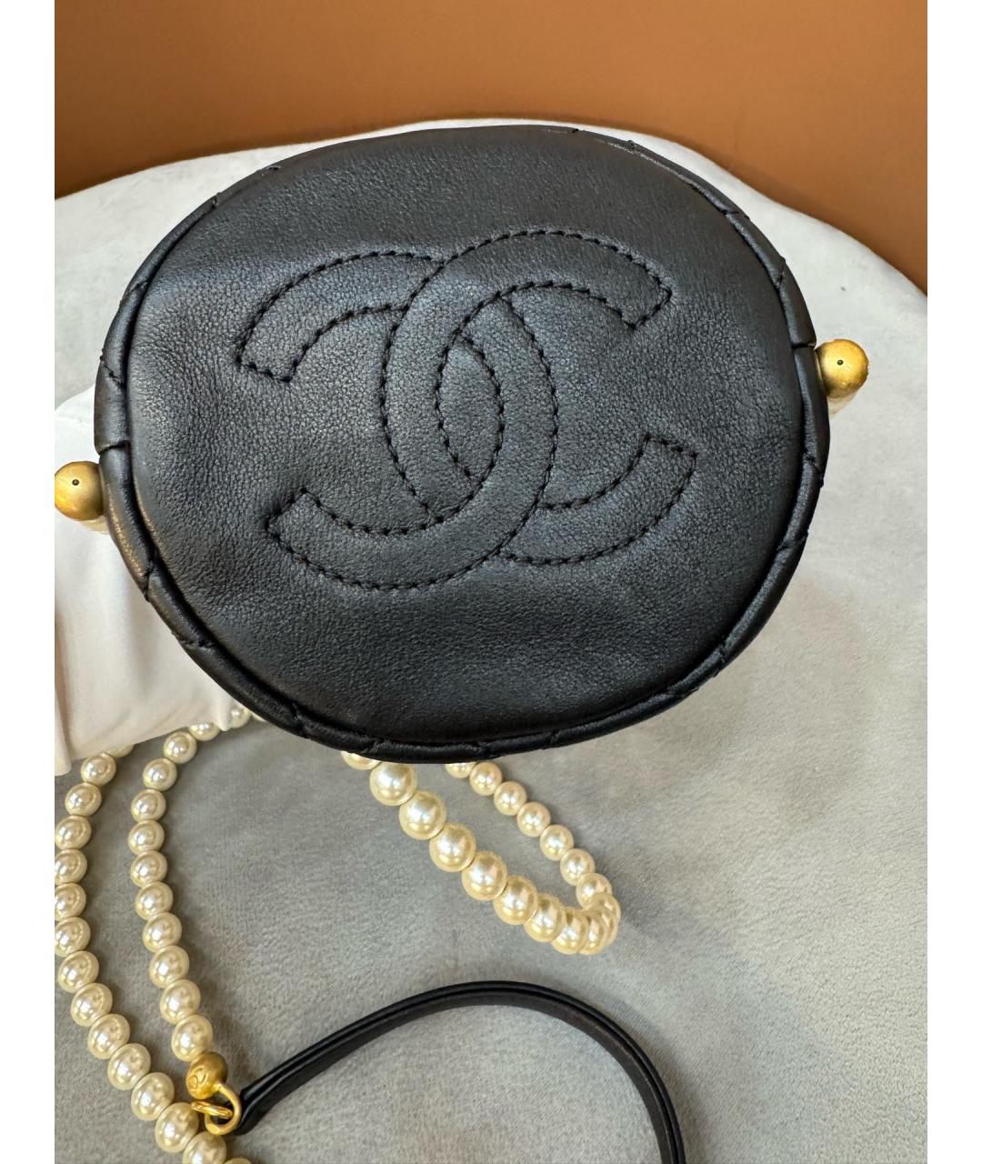 CHANEL Черная кожаная сумка через плечо, фото 3