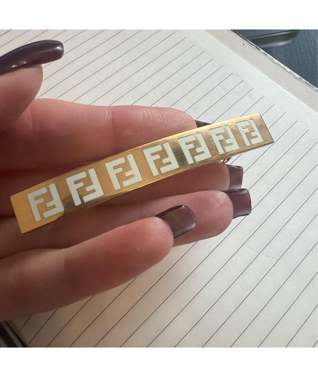 FENDI Золотая заколка, фото 5