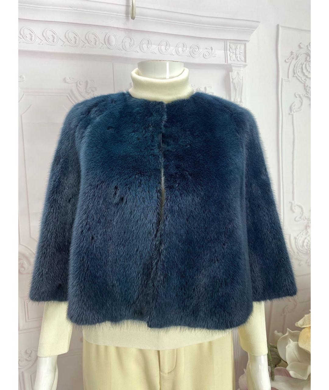 ANTONIO BERARDI Темно-синяя меховая шуба, фото 5