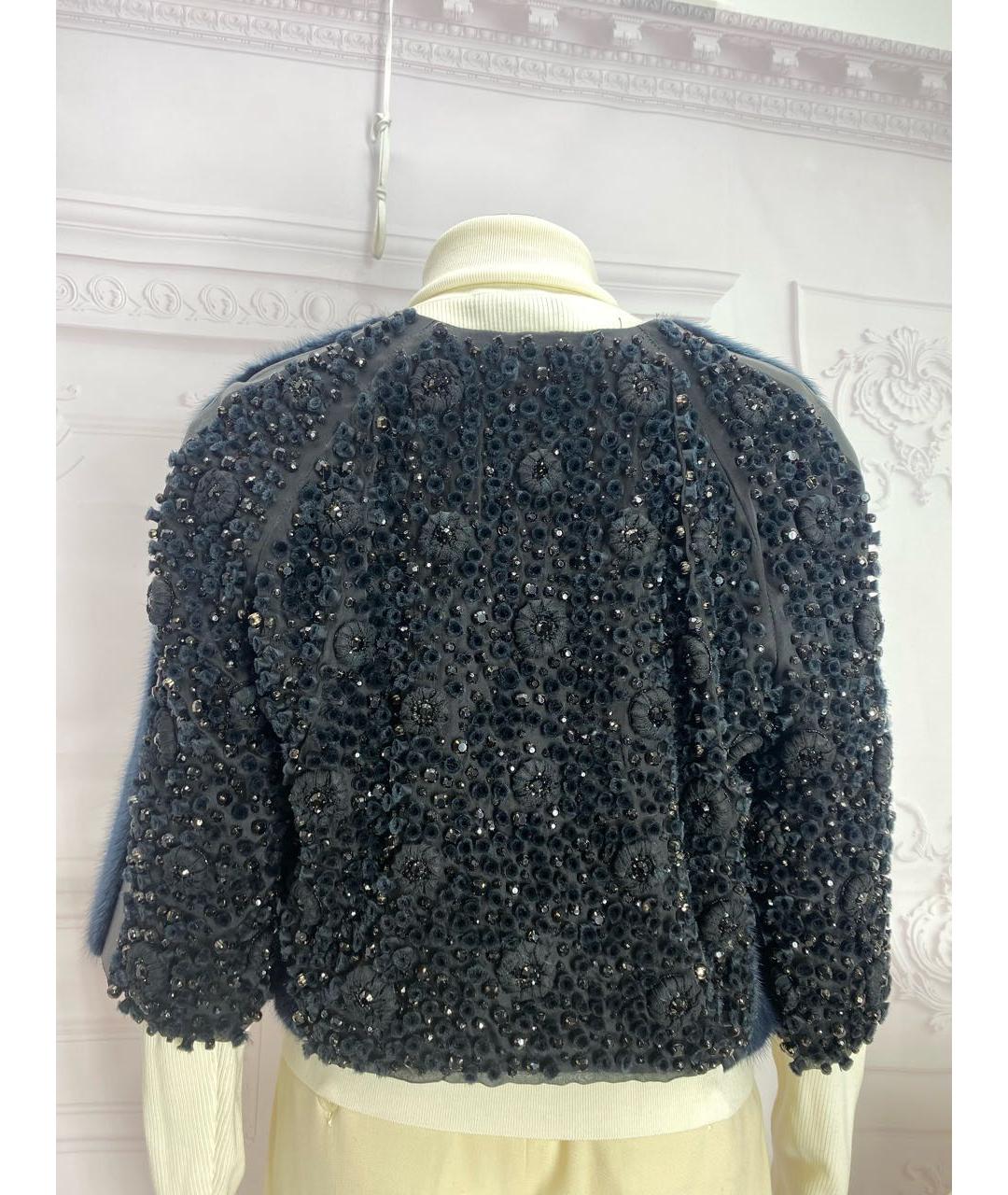 ANTONIO BERARDI Темно-синяя меховая шуба, фото 2