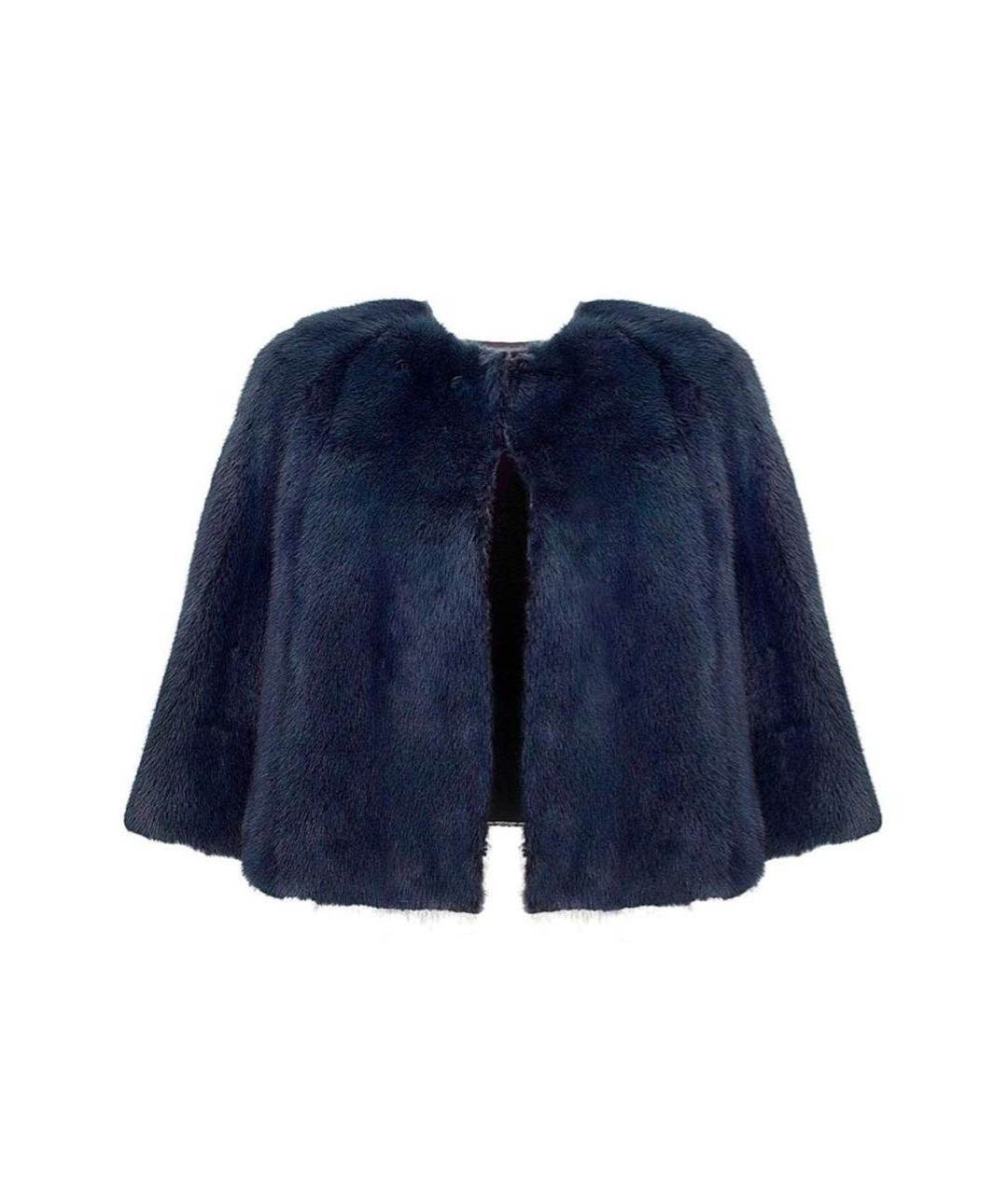 ANTONIO BERARDI Темно-синяя меховая шуба, фото 1