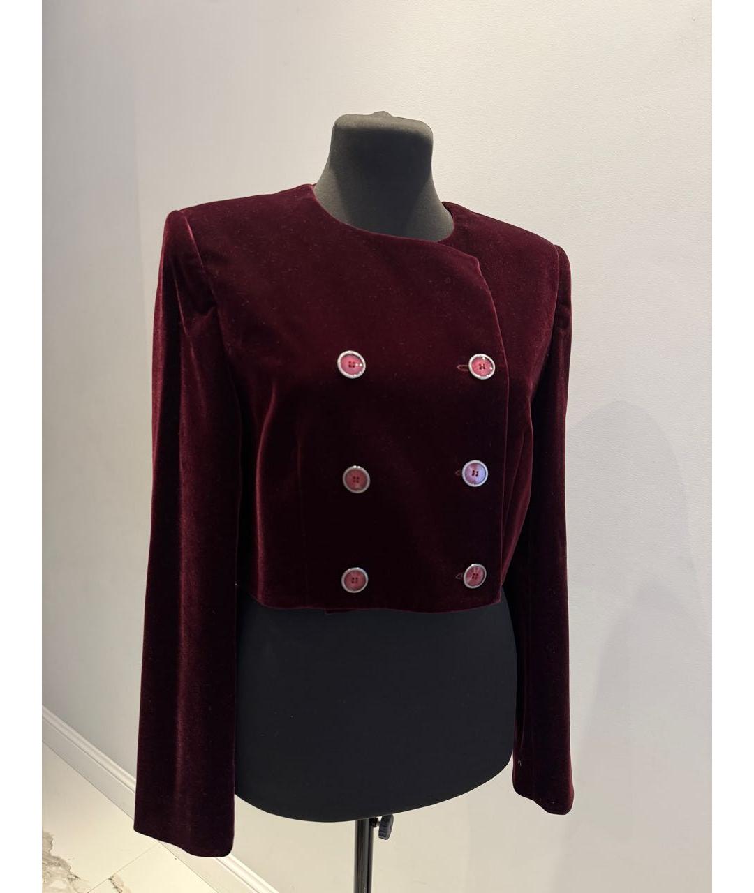 12 STOREEZ Бордовый полиэстеровый жакет/пиджак, фото 3