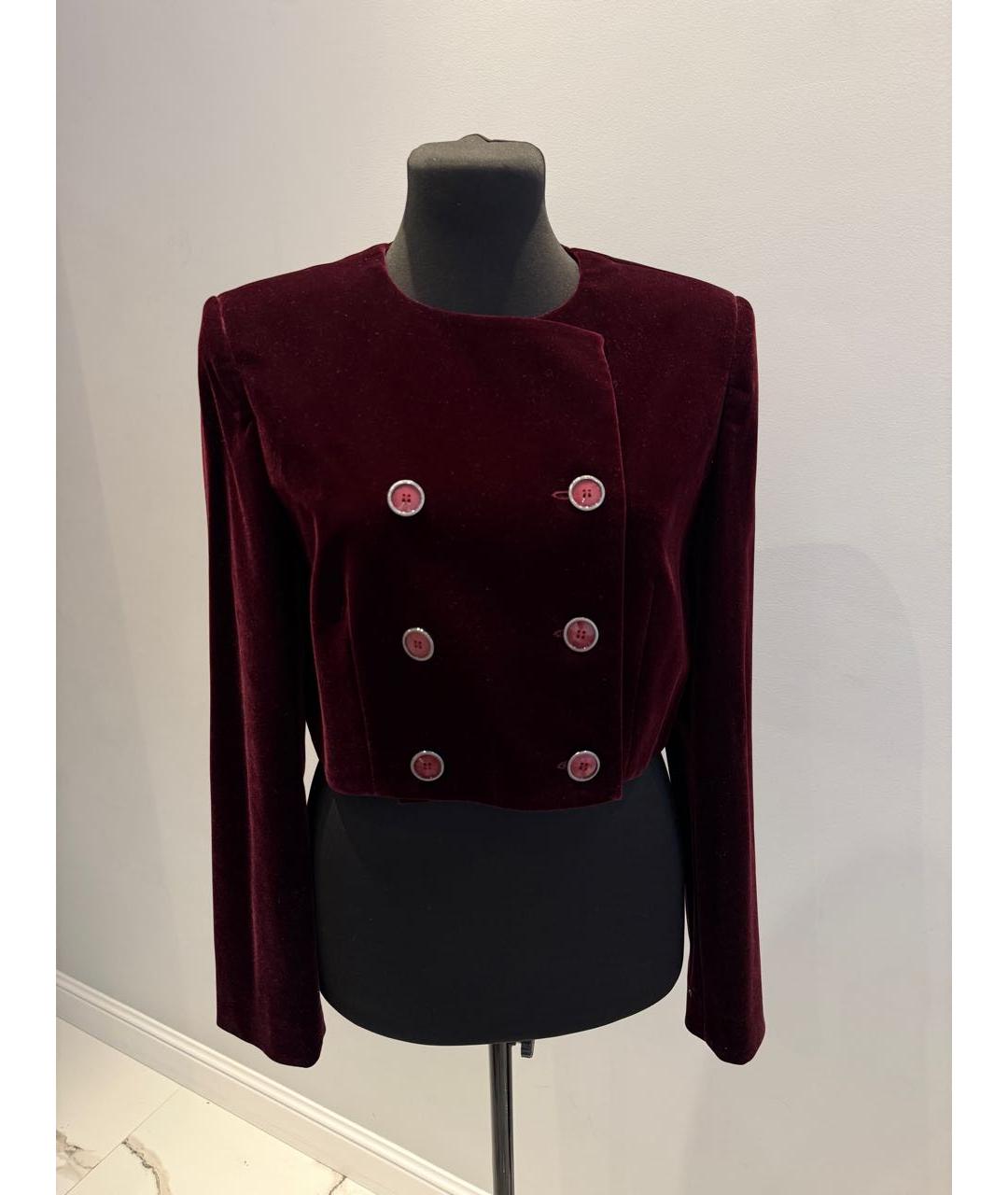12 STOREEZ Бордовый полиэстеровый жакет/пиджак, фото 9