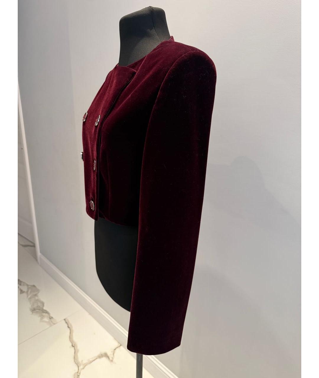 12 STOREEZ Бордовый полиэстеровый жакет/пиджак, фото 5