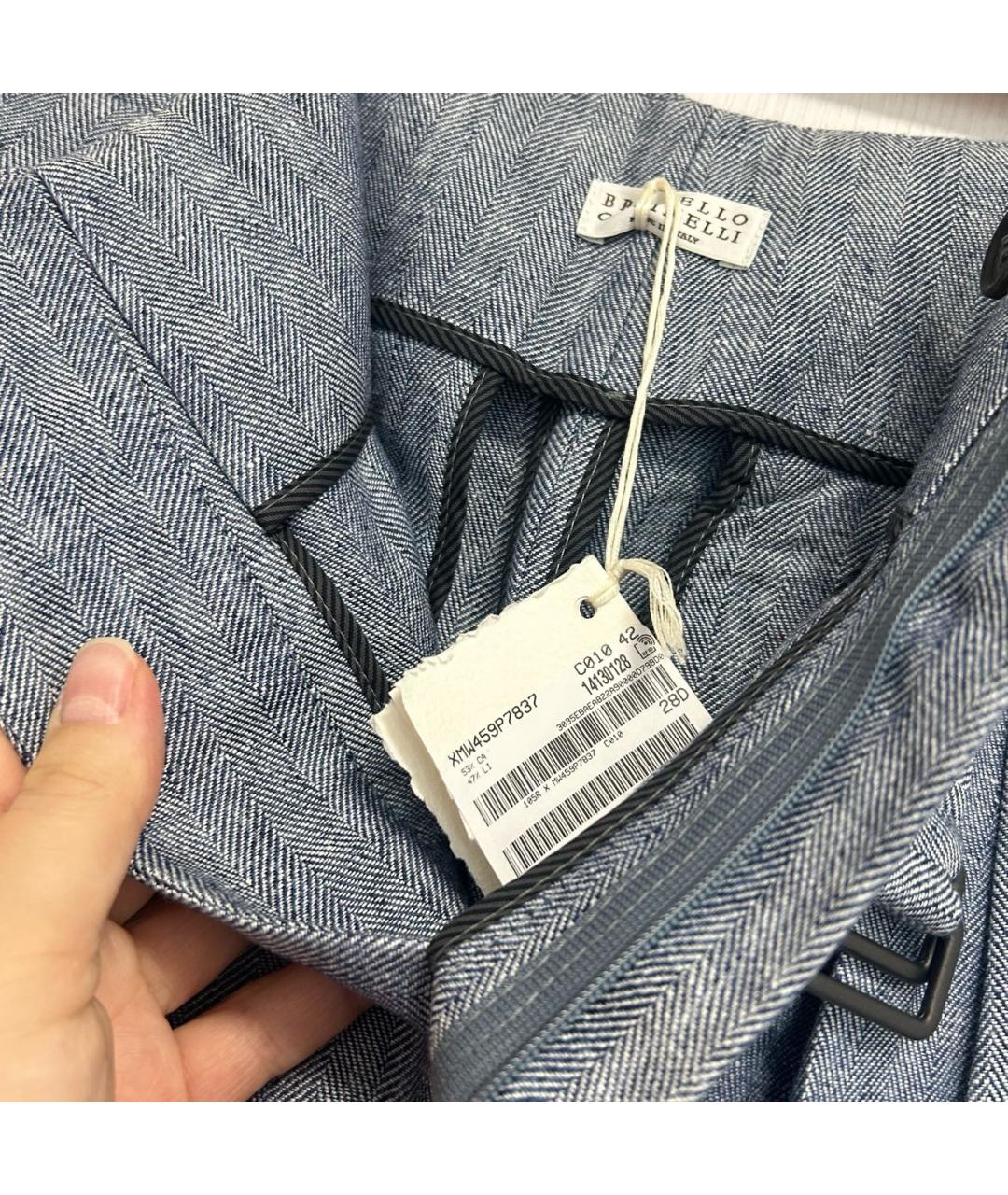 BRUNELLO CUCINELLI Синие шорты, фото 3