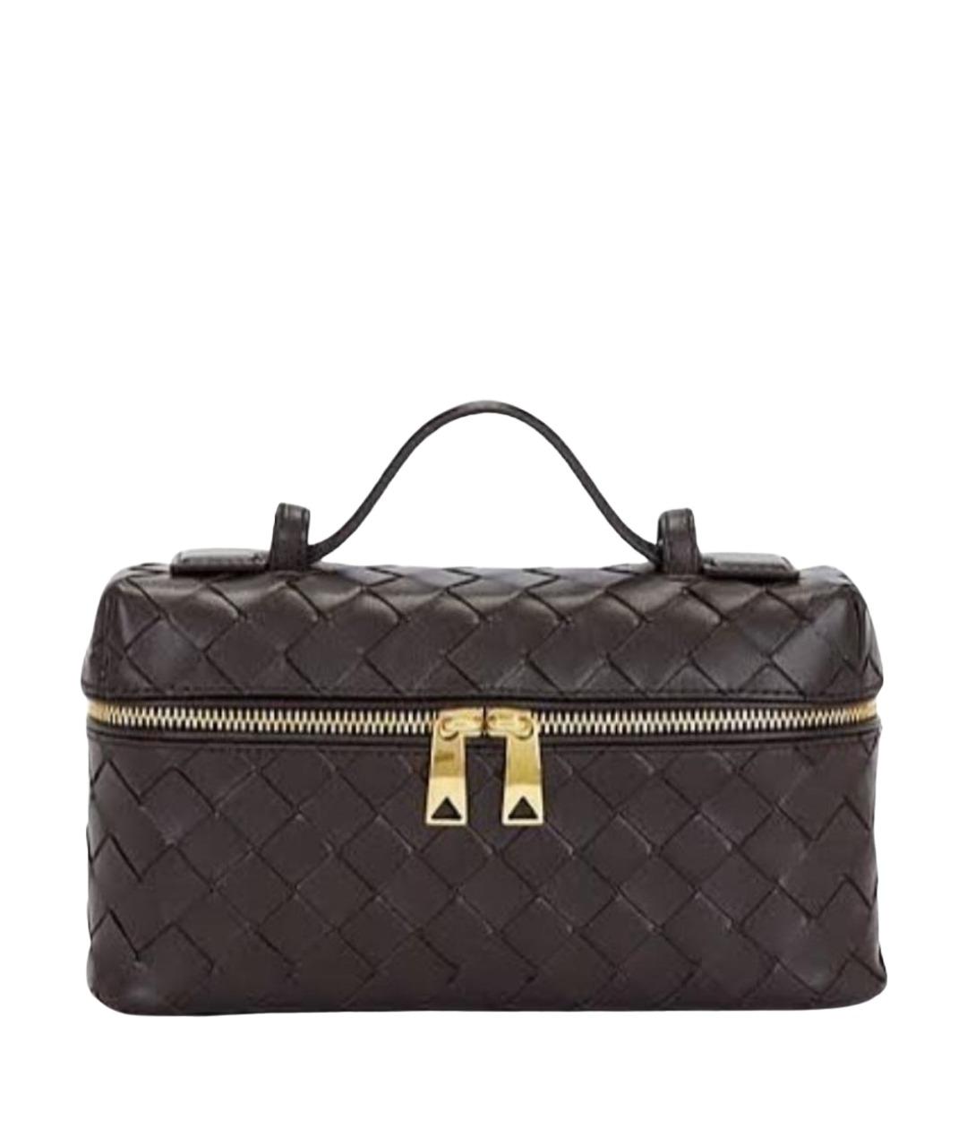 BOTTEGA VENETA Черная кожаная сумка через плечо, фото 1