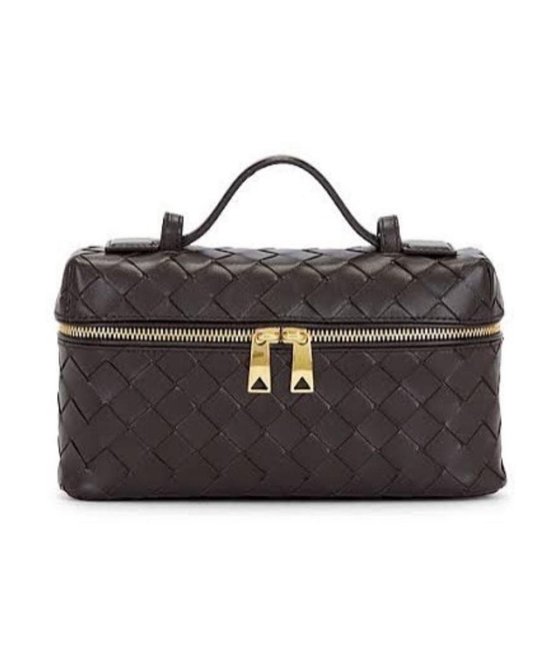 BOTTEGA VENETA Черная кожаная сумка через плечо, фото 4