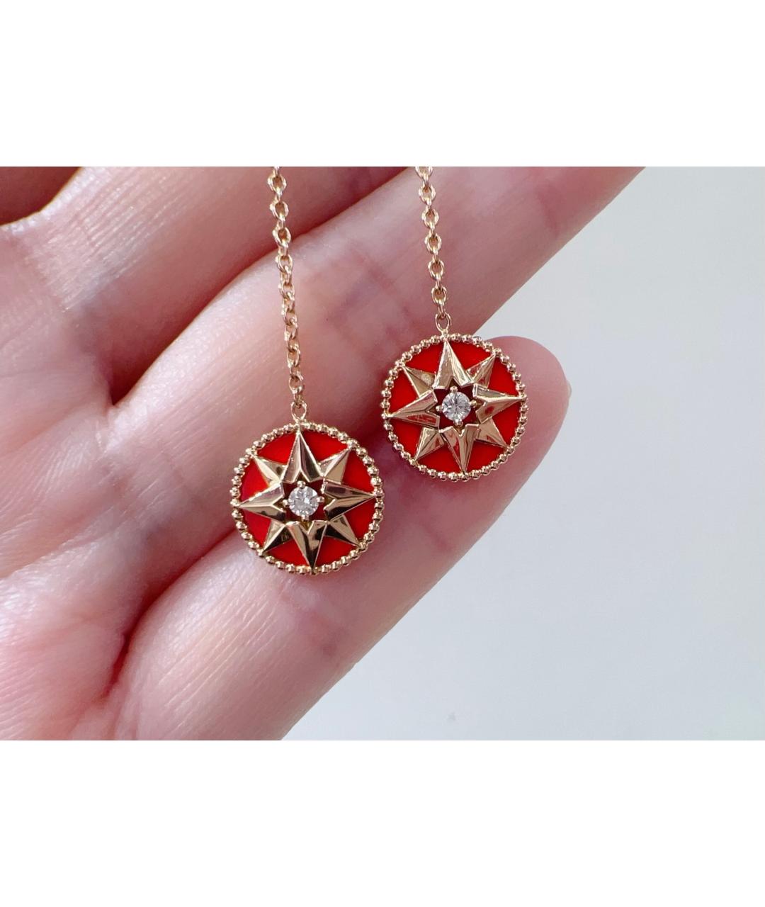 CHRISTIAN DIOR Золотые серьги из розового золота, фото 4