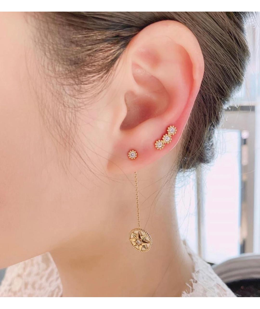 CHRISTIAN DIOR Золотые серьги из розового золота, фото 8