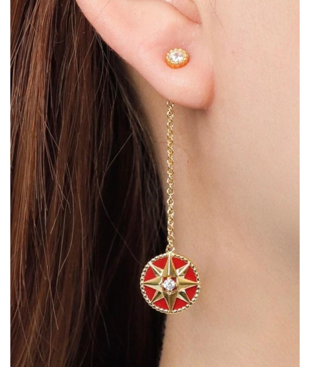 CHRISTIAN DIOR Золотые серьги из розового золота, фото 7