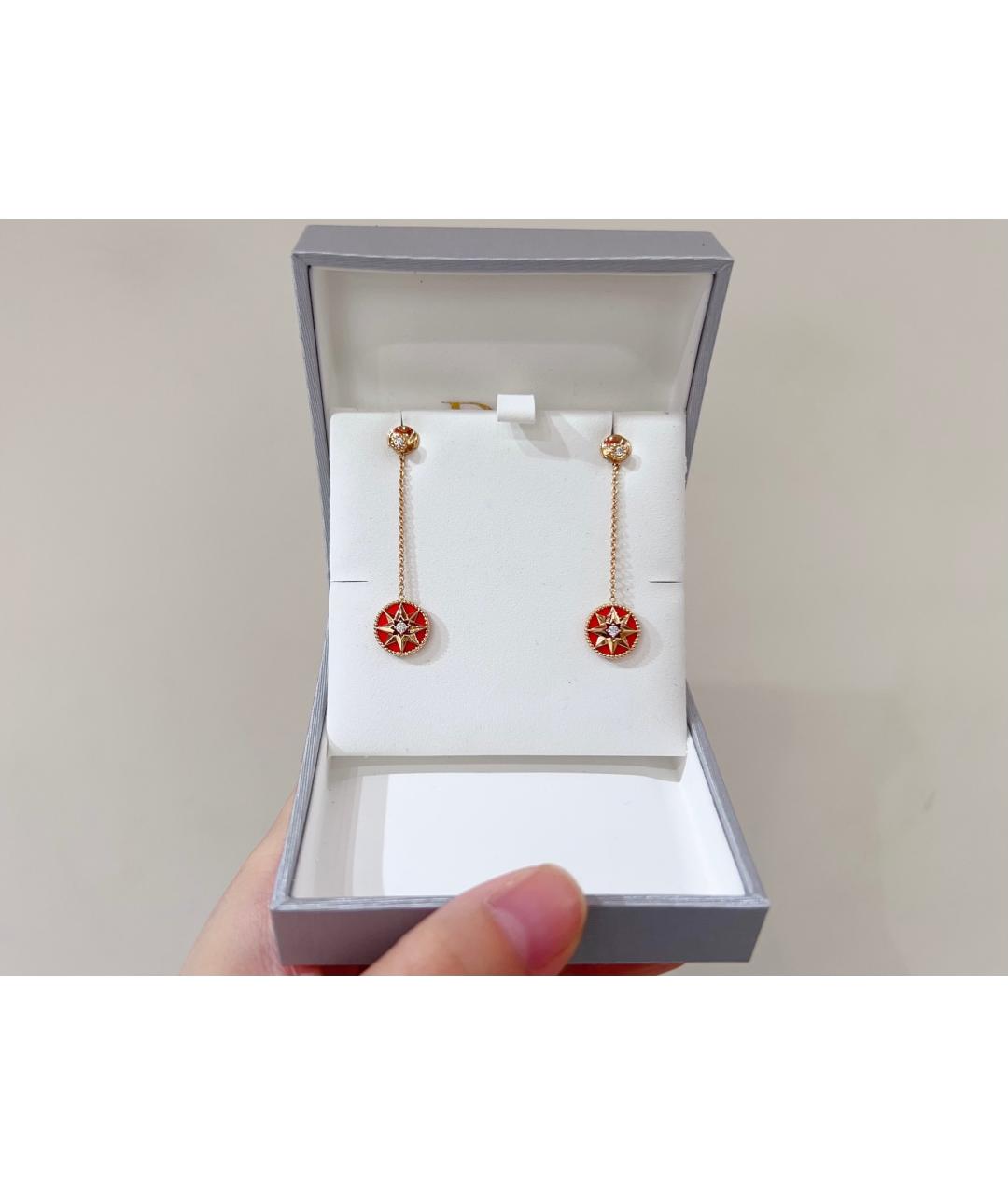 CHRISTIAN DIOR Золотые серьги из розового золота, фото 9