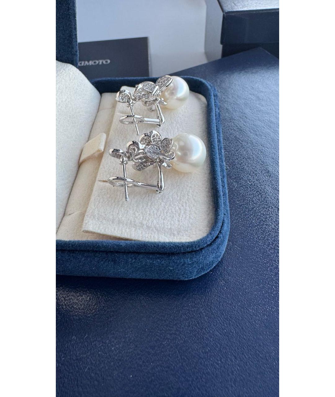 Mikimoto Белые жемчужные серьги, фото 3