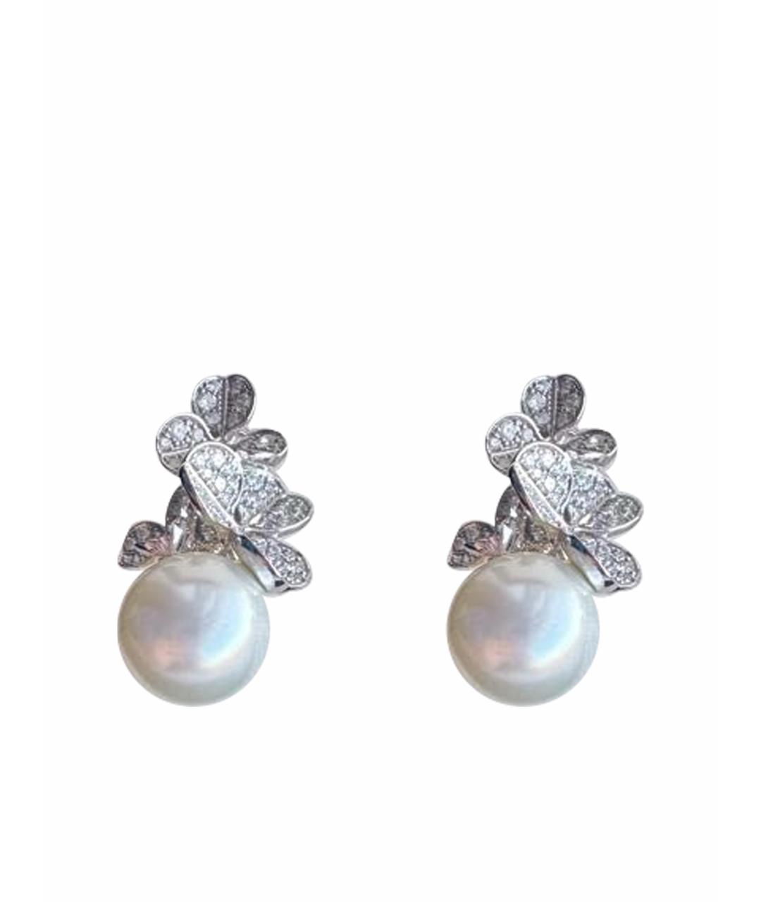 Mikimoto Белые жемчужные серьги, фото 1
