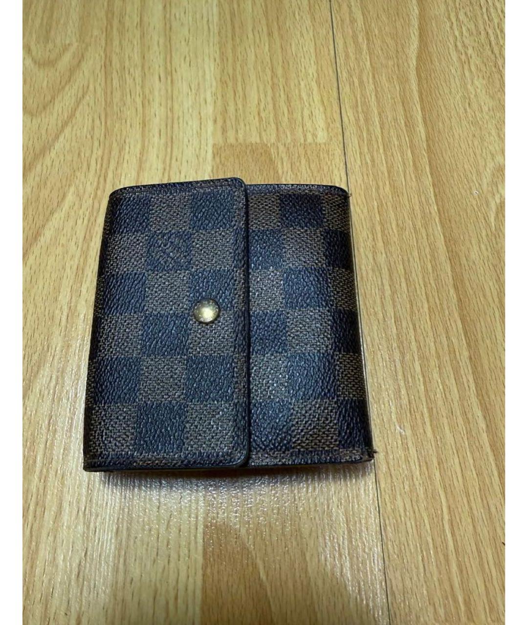 LOUIS VUITTON Коричневый кожаный кошелек, фото 2