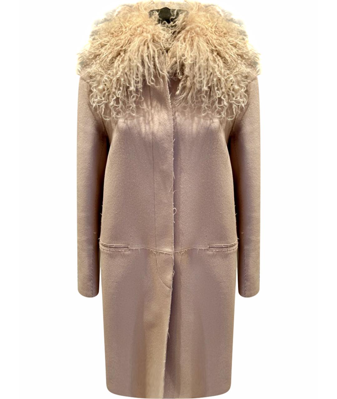 BLUMARINE Бежевое шерстяное пальто, фото 1