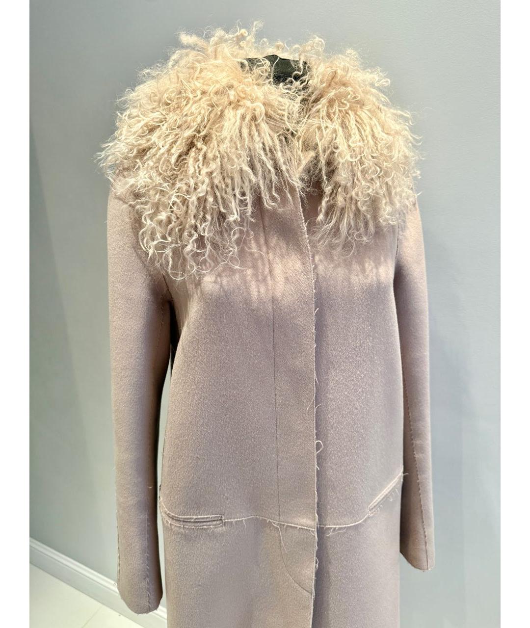 BLUMARINE Бежевое шерстяное пальто, фото 3
