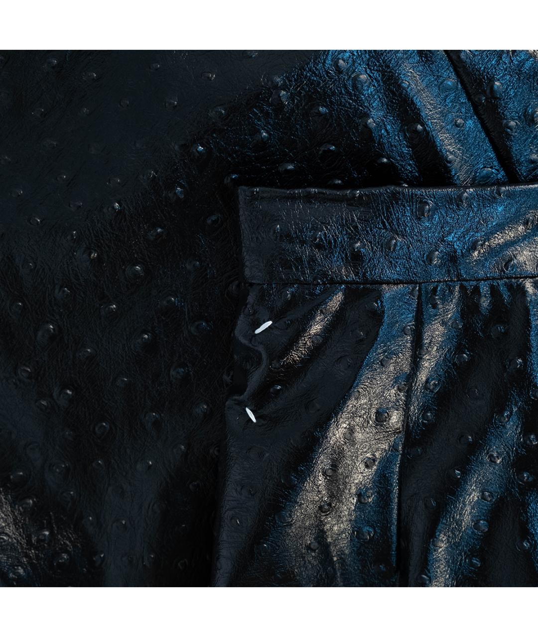 MAISON MARGIELA Черная полиуретановая юбка миди, фото 4