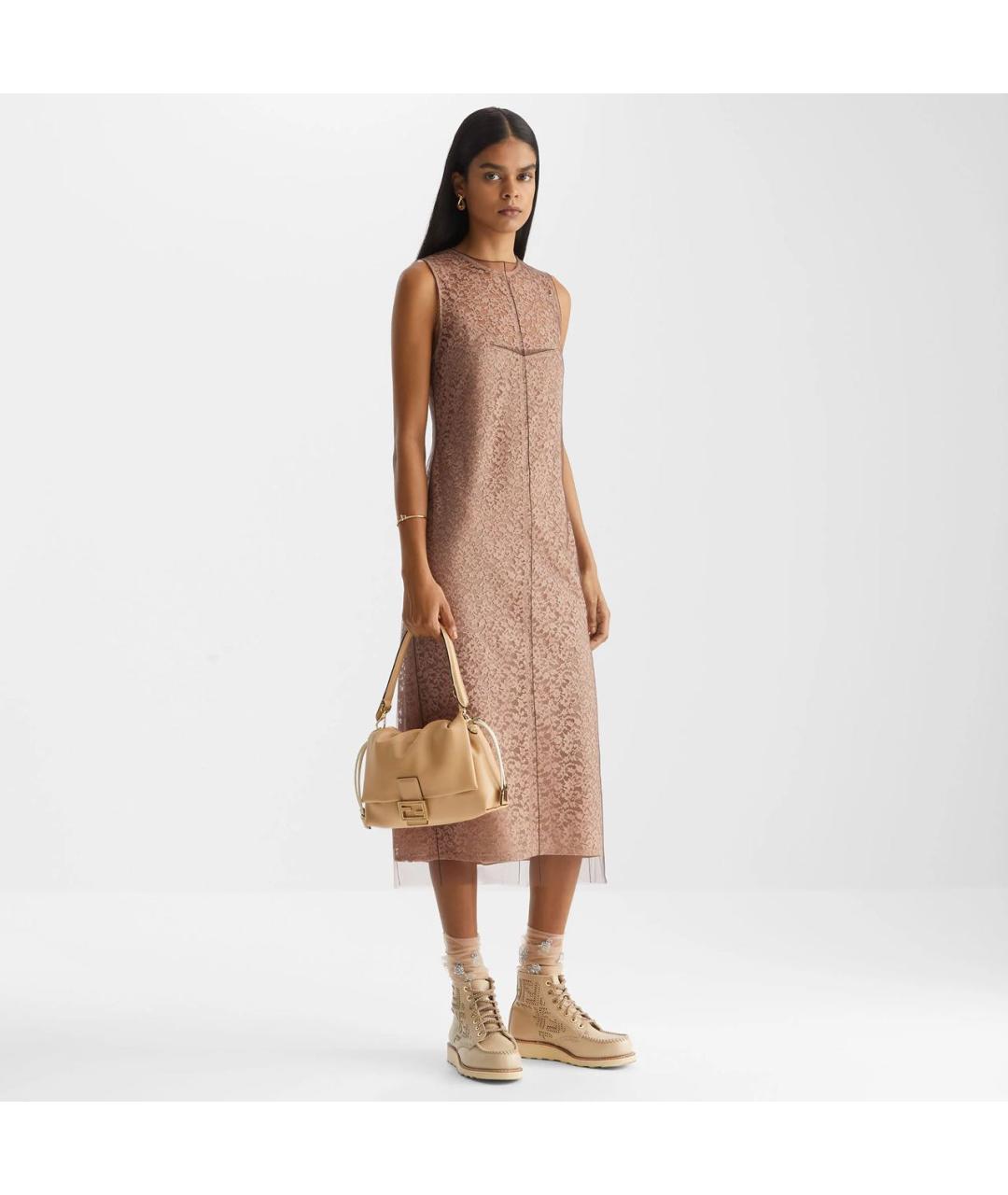 FENDI Розовая кожаная сумка через плечо, фото 7