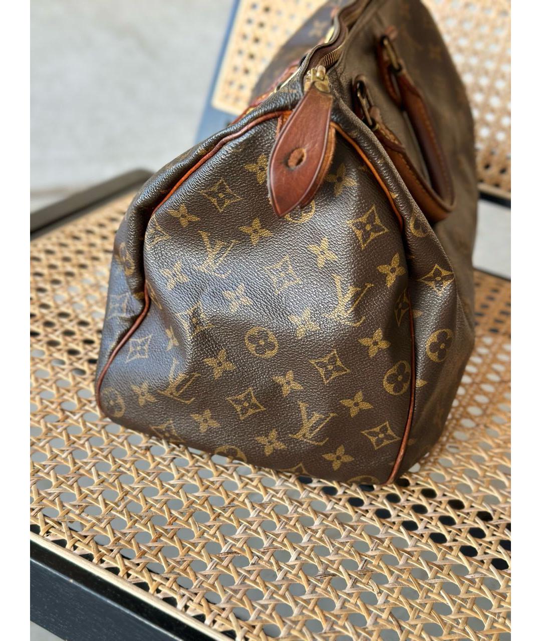 LOUIS VUITTON Коричневая сумка с короткими ручками, фото 8