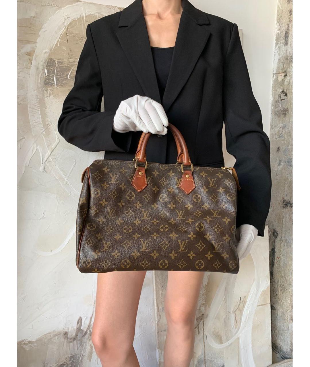 LOUIS VUITTON Коричневая сумка с короткими ручками, фото 4