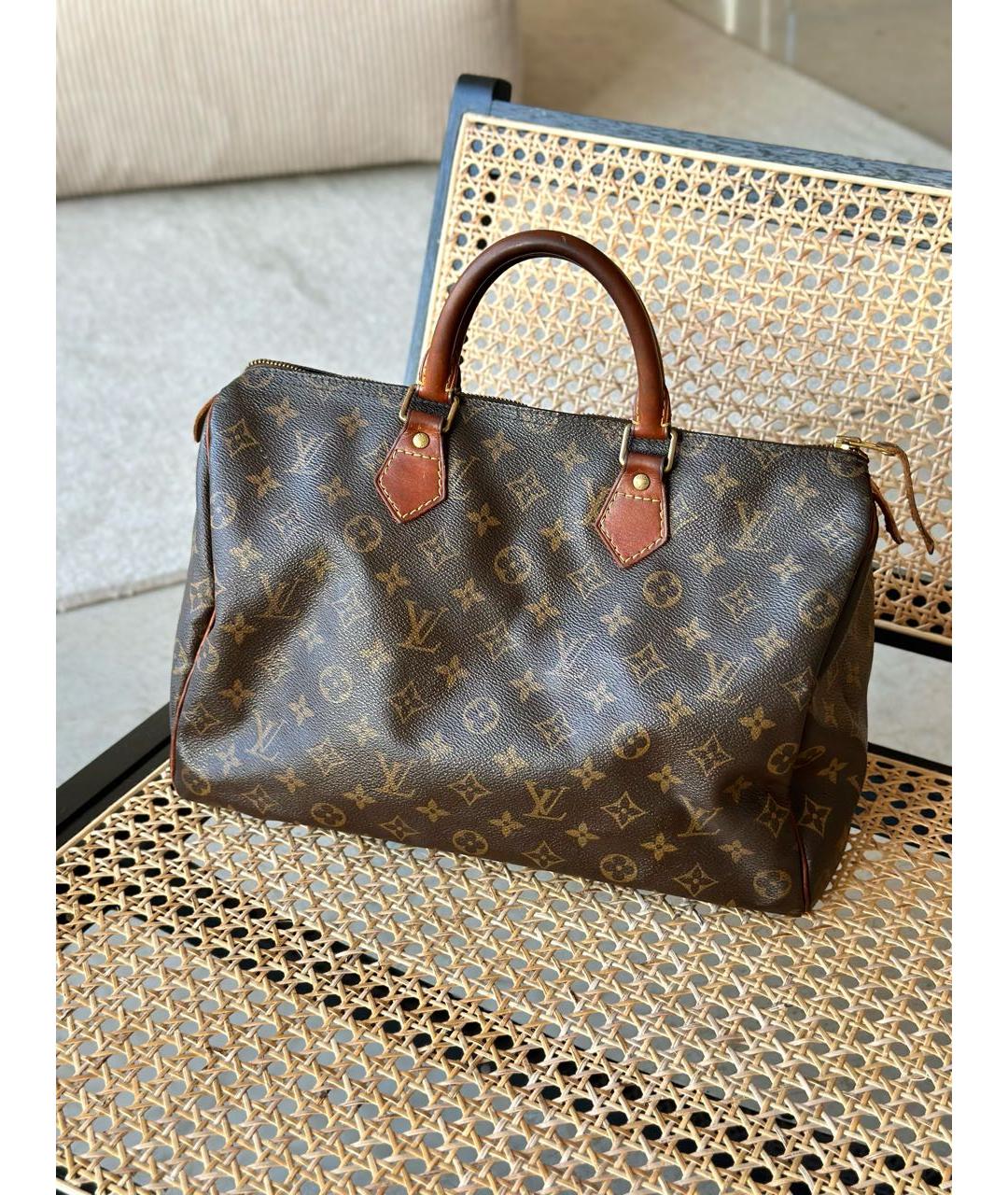 LOUIS VUITTON Коричневая сумка с короткими ручками, фото 6
