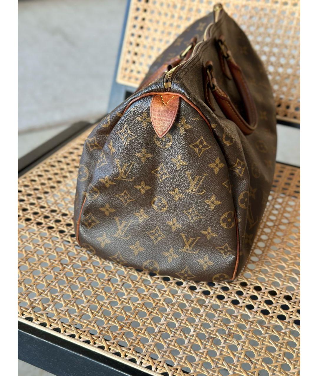 LOUIS VUITTON Коричневая сумка с короткими ручками, фото 7