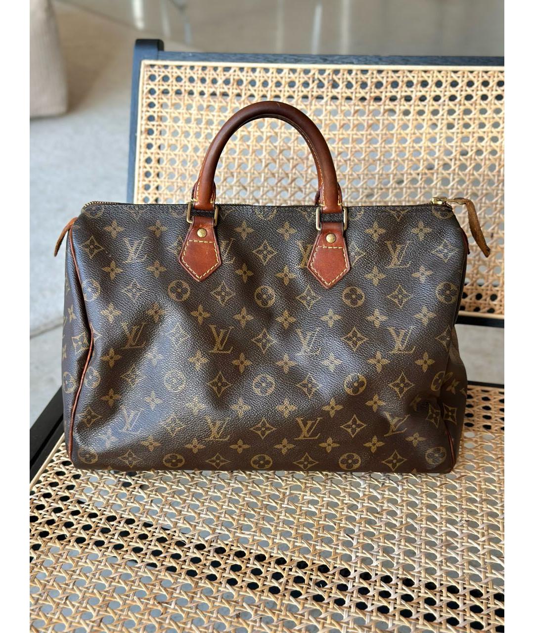 LOUIS VUITTON Коричневая сумка с короткими ручками, фото 2