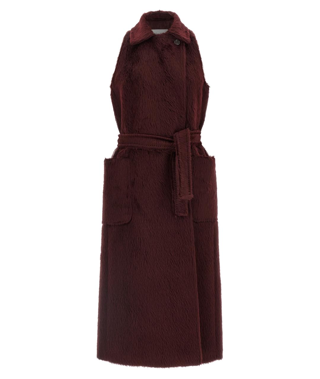 MAX MARA Бордовый шерстяной жилет, фото 1