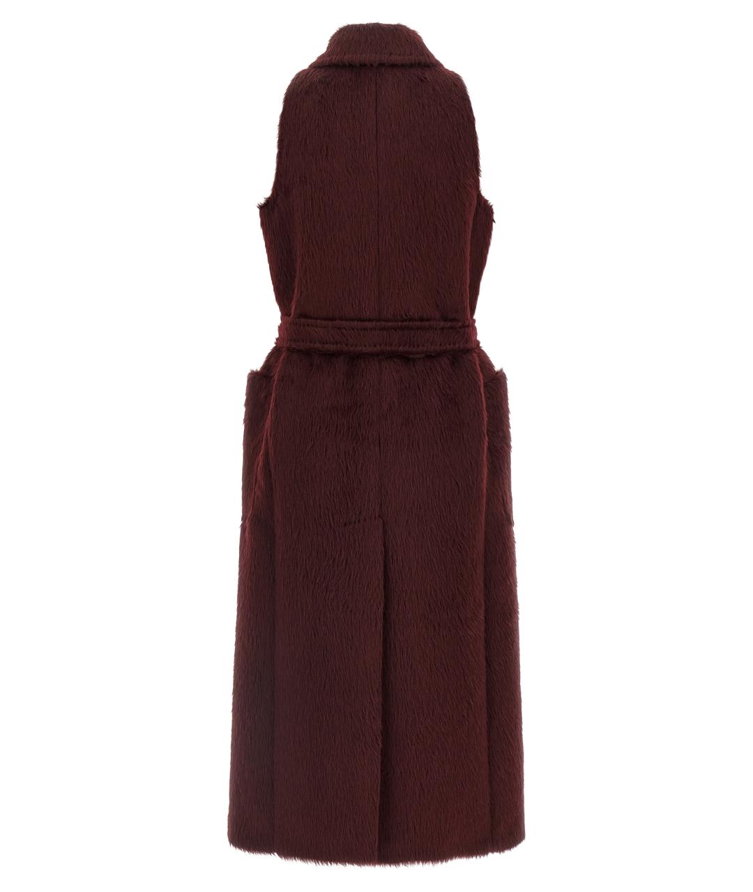 MAX MARA Бордовый шерстяной жилет, фото 2