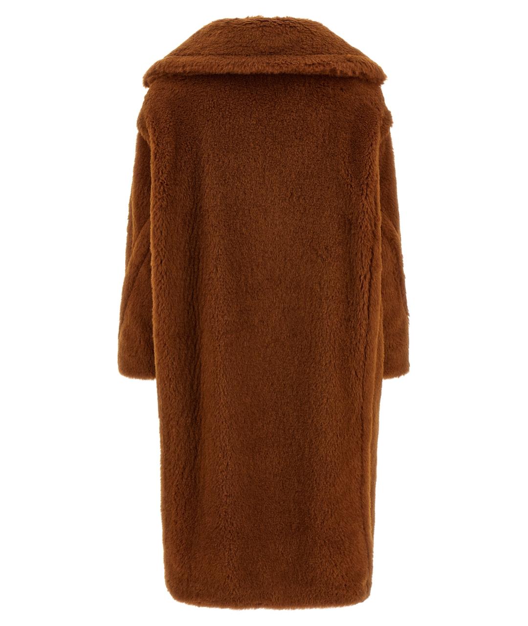 MAX MARA Коричневая шерстяная шуба, фото 2