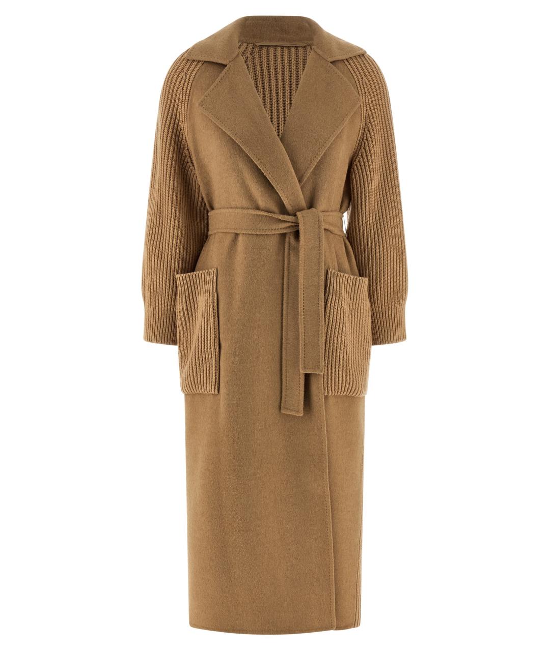 MAX MARA Бежевое шерстяное пальто, фото 1