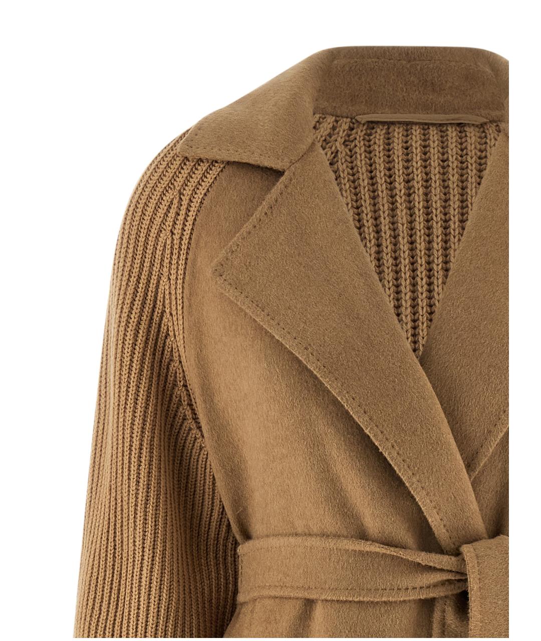 MAX MARA Бежевое шерстяное пальто, фото 3