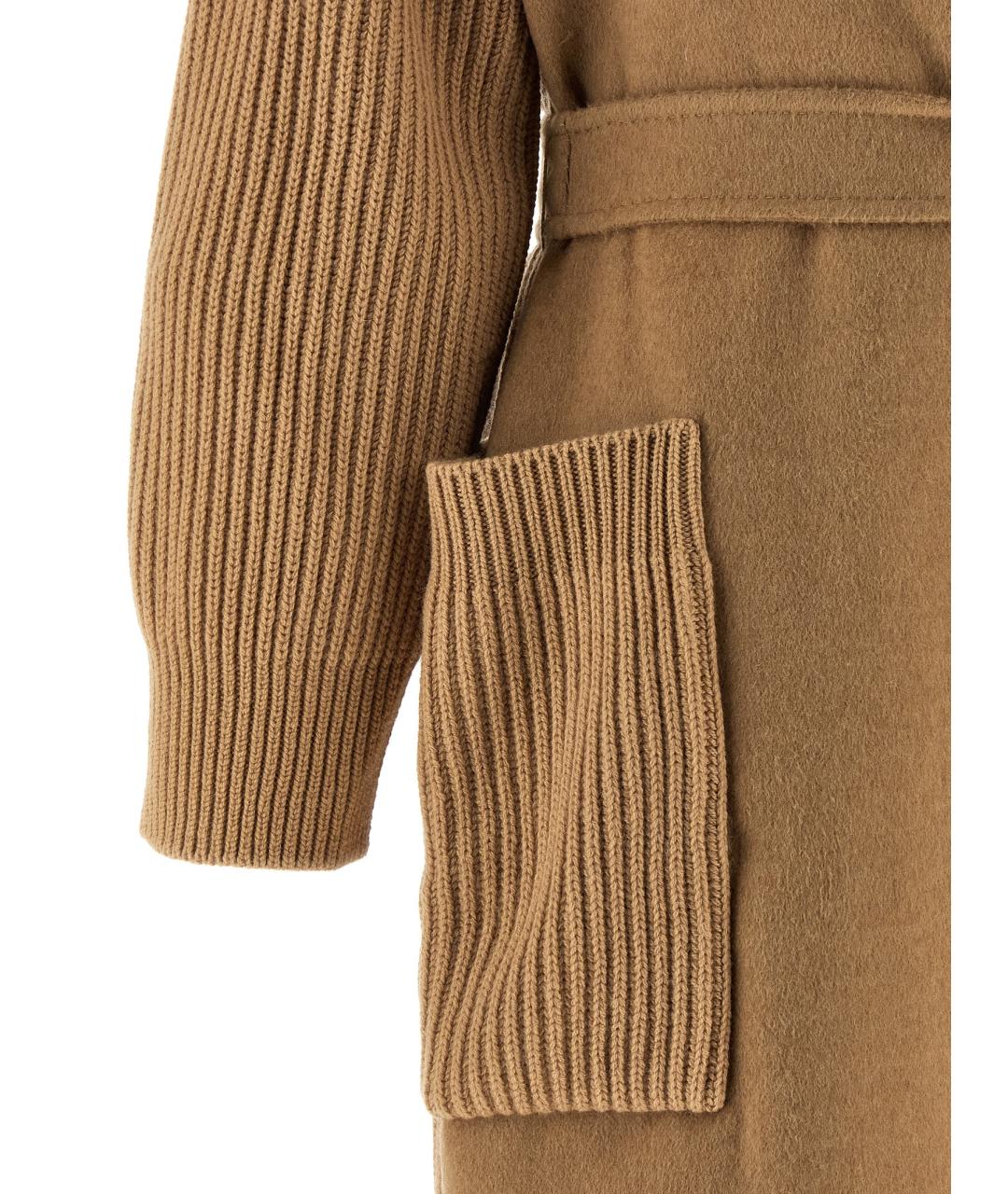 MAX MARA Бежевое шерстяное пальто, фото 4