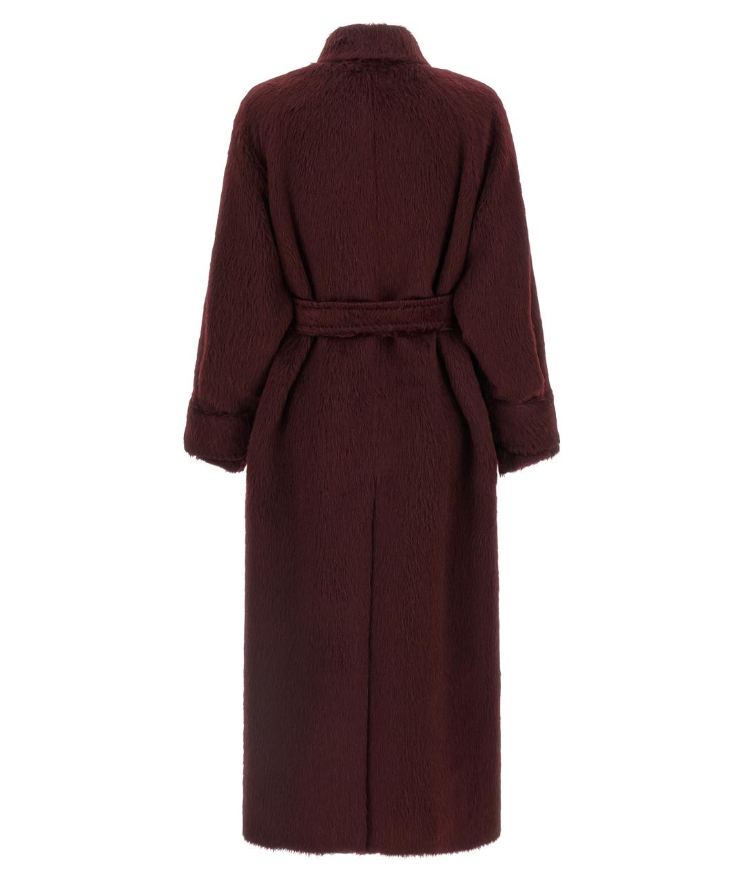 MAX MARA Бордовое шерстяное пальто, фото 2